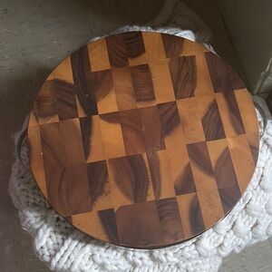 Wooden Round Cutting Board with Handles